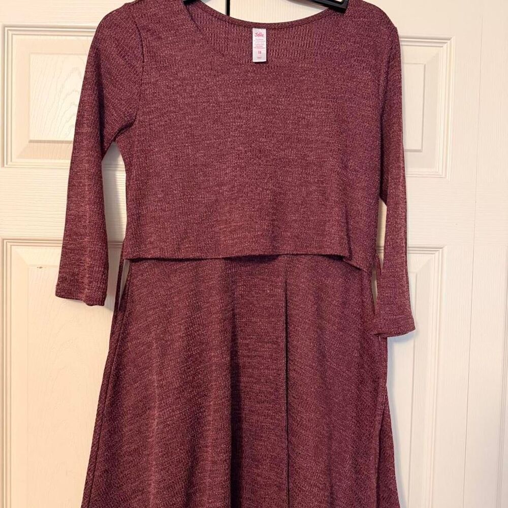 Justice Women's Burgundy and Red Dress